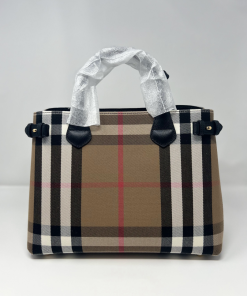 Burberry Banner House Check Coated Canvas Tote Bag