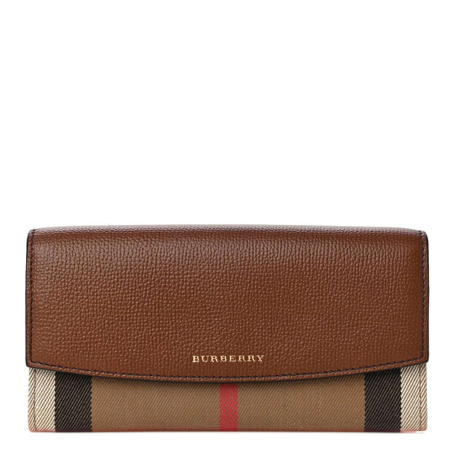 Burberry Henley Coca Check Derby Leather Convertible Chain Wallet